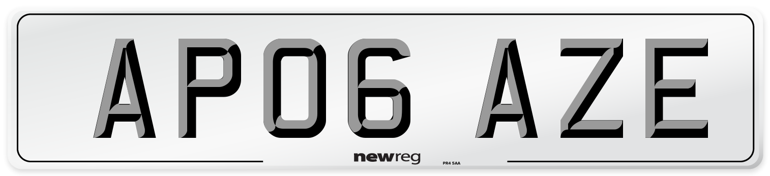 AP06 AZE Number Plate from New Reg